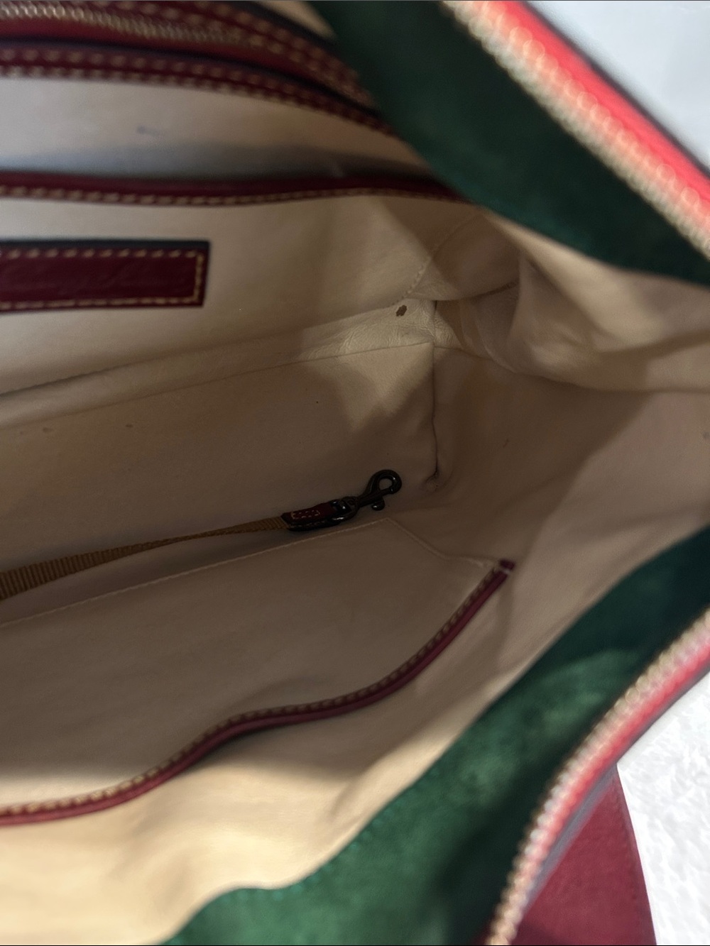 Dooney & Bourke Florentine Cassidy Wine Red Leather Large Hobo Shoulder Bag. - Picture 7 of 10